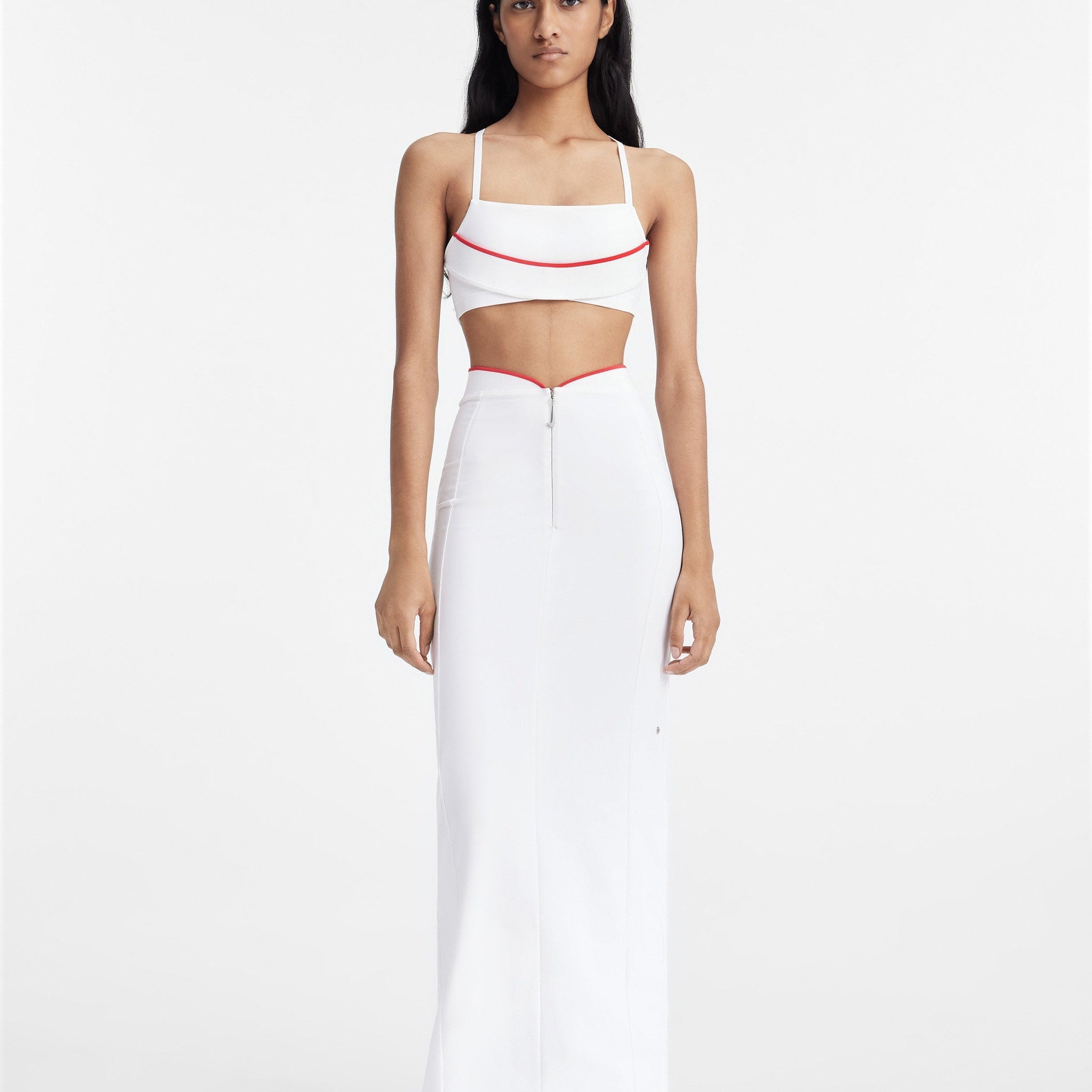 The JACQUEMUS+NIKE long skirt